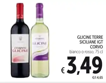 Spazio Conad Corvo Glicine Terre Siciliane Igt 75cl offerta