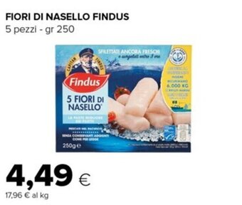 Oasi FIORI DI NASELLO FINDUS 5 pezzi - gr 250 offerta