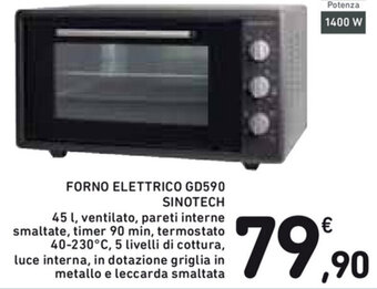 Spazio Conad Sinotech Forno Elettrico GD590 offerta