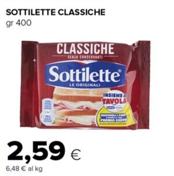 Oasi SOTTILETTE CLASSICHE gr 400 offerta