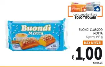 Spazio Conad Motta Buondì Classico 6 pezzi 198g offerta