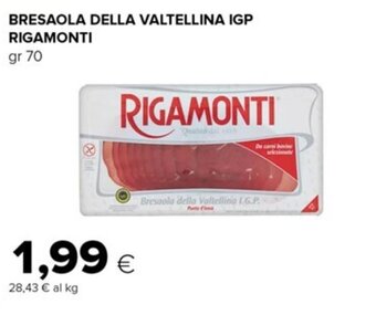 Oasi BRESAOLA DELLA VALTELLINA IGP RIGAMONTI gr 70 offerta