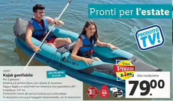 Lidl CRIVIT Kajak gonfiabile 325 x 76 x 48 cm (LxLxA) offerta