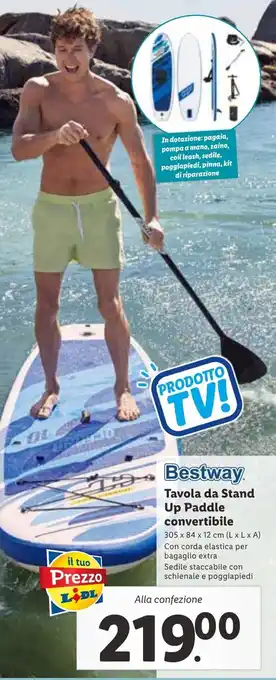Lidl Bestway Tavola da Stand Up Paddle convertibile offerta