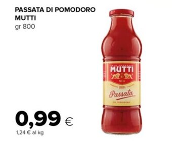 Oasi PASSATA DI POMODORO MUTTI gr 800 offerta