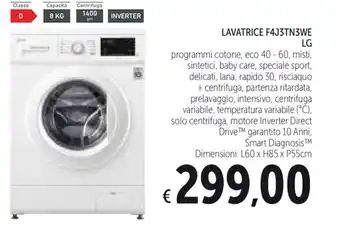 LG Lavatrice F4J3TN3WE