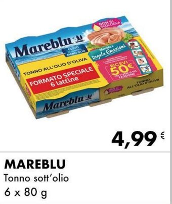 Iper Tosano MAREBLU Tonno sott'olio 6 x 80 g offerta