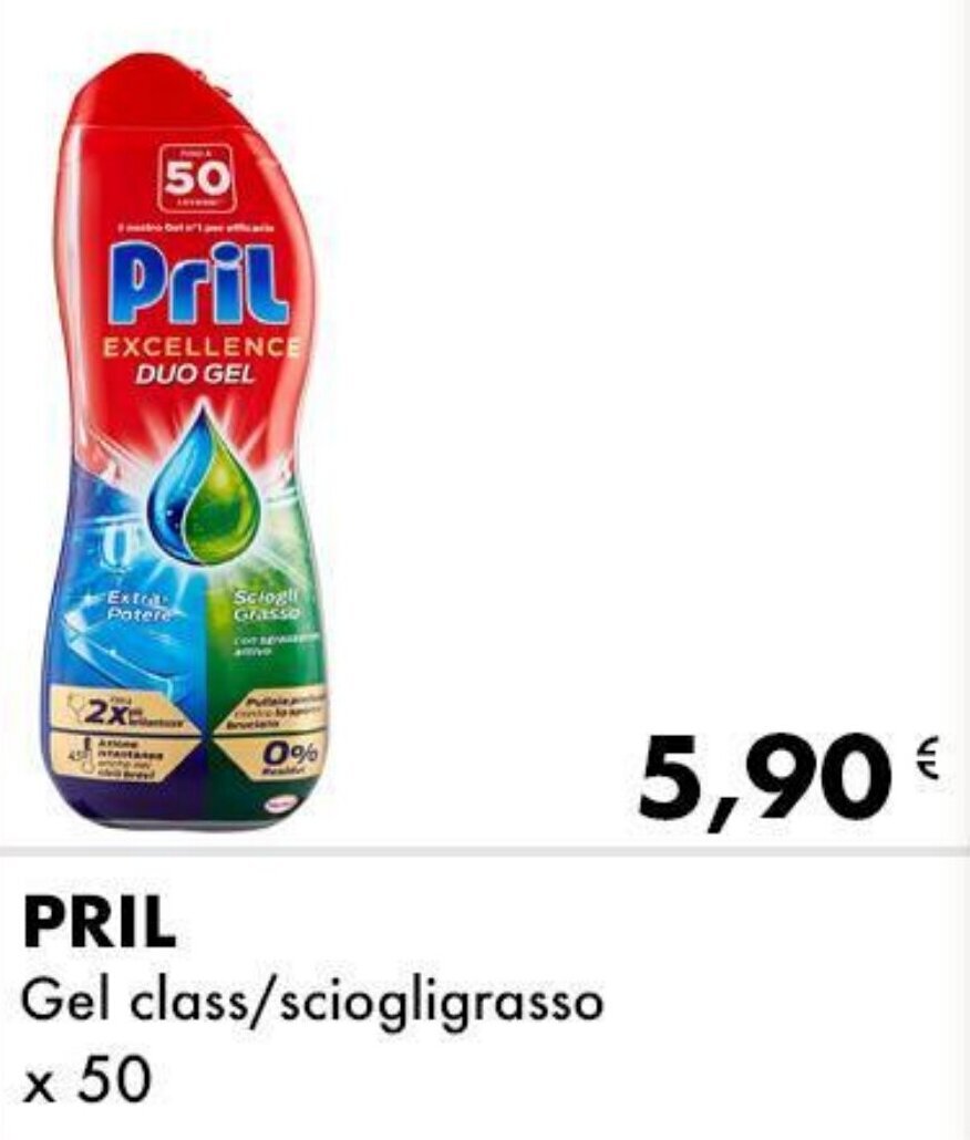 Iper Tosano PRIL Gel class/sciogligrasso x 50 offerta
