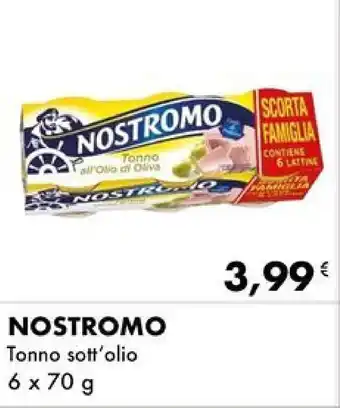 Iper Tosano NOSTROMO Tonno sott'olio 6 x 70 g offerta