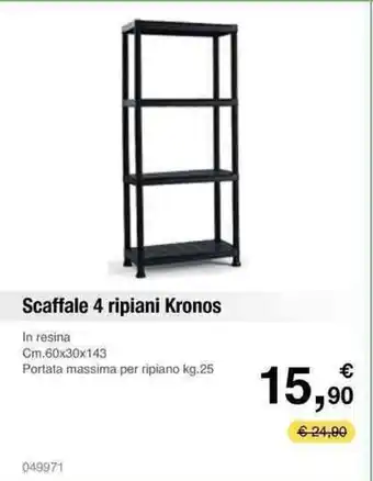 Handy fai da te Scaffale 4 ripiani Kronos offerta