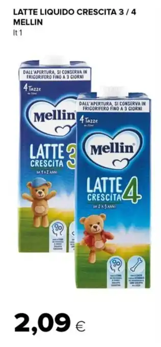 LATTE LIQUIDO CRESCITA 3/4 MELLIN lt 1