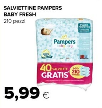 Oasi SALVIETTINE PAMPERS BABY FRESH 210 pezzi offerta