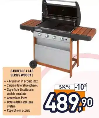 Unieuro Campingaz BARBECUE 4 GAS SERIES WOODY L offerta