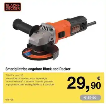 Handy fai da te Smerigliatrice angolare Black and Decker offerta