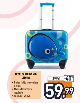 Unieuro JOIAHOME TROLLEY RIGIDA KID L1505W offerta