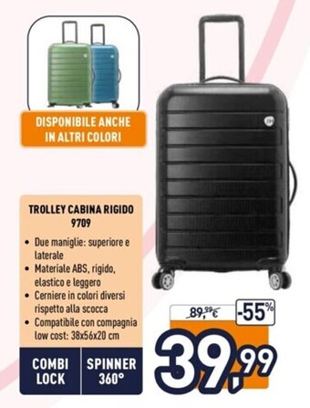 Unieuro JOIAHOME TROLLEY CABINA RIGIDO 9709 offerta
