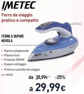 IMETEC FERRO A VAPORE NUVOLA