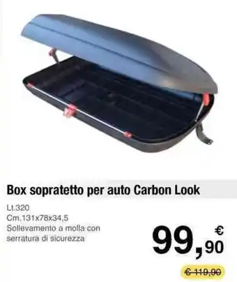 Handy fai da te Box sopratetto per auto Carbon Look Lt.320 offerta