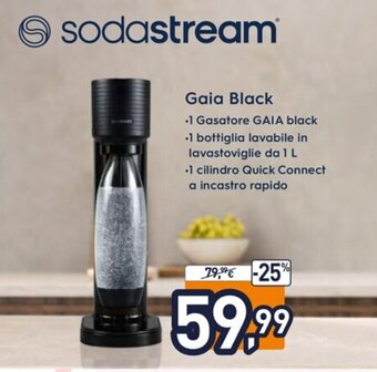 Unieuro sodastream Gaia Black offerta