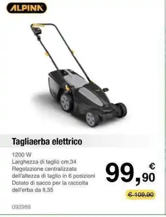 ALPINK Tagliaerba elettrico 1200W