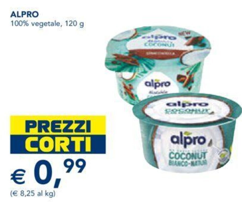 Esselunga ALPRO 100% vegetale, 120 g offerta