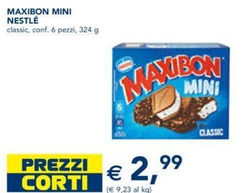 Esselunga MAXIBON MINI NESTLÉ classic, conf. 6 pezzi, 324 g offerta