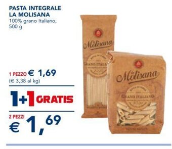 Esselunga PASTA INTEGRALE LA MOLISANA 100% grano Italiano, 500 g 2 PEZZI offerta