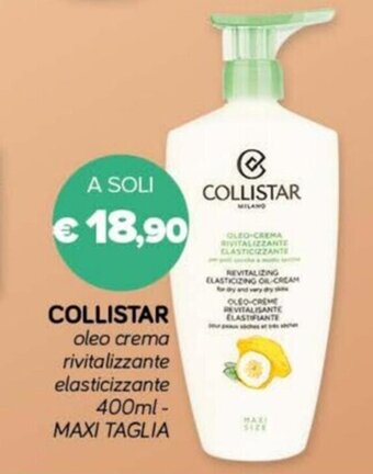 COLLISTAR oleo crema rivitalizzante elasticizzante 400ml