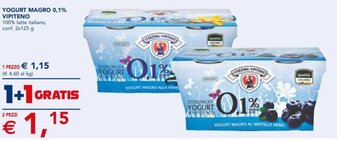 Esselunga YOGURT MAGRO 0,1% VIPITENO 100% latte italiano, conf. 2x125 g offerta