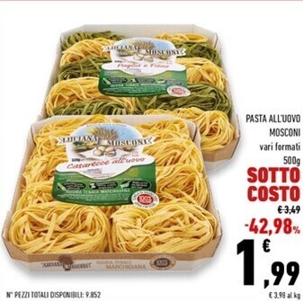 Conad Superstore Luciana mosconi pasta all 'uovo offerta