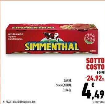 Conad Superstore Simmenthal carne offerta