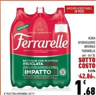 Conad Superstore Ferrarelle acqua effervescente naturale offerta