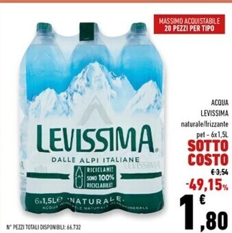 Levissima acqua naturale