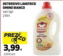 Coop Omino bianco detersivo lavatrice offerta