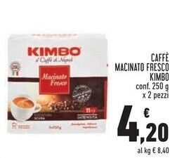 Conad City Kimbo caffe macinato fresco offerta