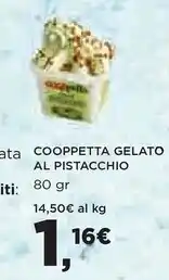 Coop Coop cooppetta gelato al pistacchio offerta