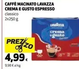 Coop Lavazza caffè macinato crema e gusto espresso offerta