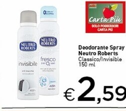Crai Neutro roberts deodorante spray offerta