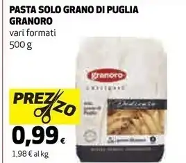 Coop Granoro pasta solo grano di puglia offerta