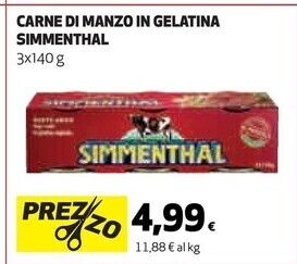Coop Simmenthal carne di manzo in gelatina offerta