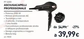 Unieuro Bellissima p7 3200 asciugacapelli professionale offerta