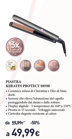 Unieuro Remington s 8598 piastra per capelli caldo nero, grigio 3 m offerta