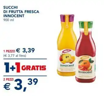 Esselunga SUCCHI DI FRUTTA FRESCA INNOCENT 900 ml 2 PEZZI offerta