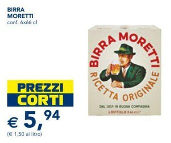 Esselunga BIRRA MORETTI conf. 6x66 cl offerta