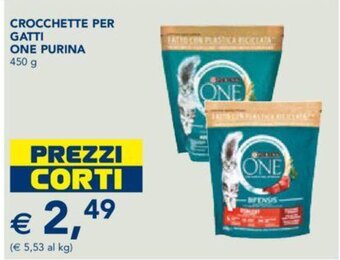 Esselunga CROCCHETTE PER GATTI ONE PURINA 450 g offerta