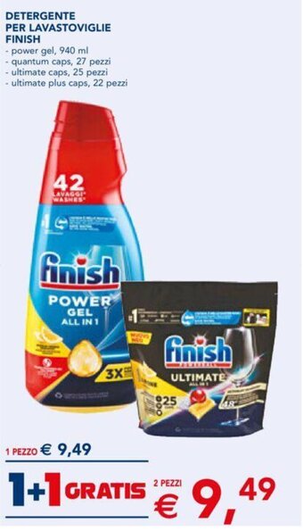 Esselunga DETERGENTE PER LAVASTOVIGLIE FINISH - power gel, 940 ml offerta