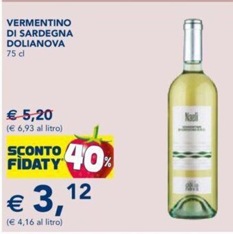 Esselunga VERMENTINO DI SARDEGNA DOLIANOVA 75 cl offerta