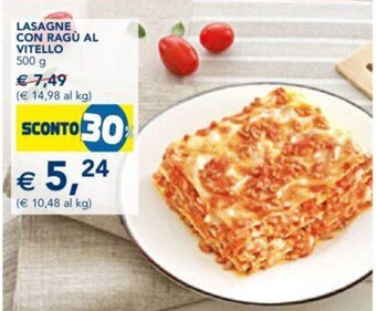 Esselunga LASAGNE CON RAGÙ AL VITELLO 500 g offerta