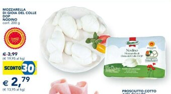 Esselunga MOZZARELLA DI GIOIA DEL COLLE DOP NODINO conf. 200 g offerta