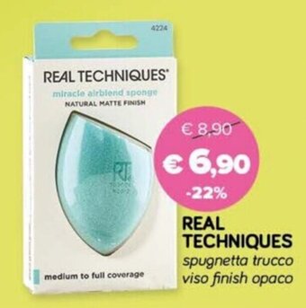 Il Tulipano REAL TECHNIQUES spugnetta trucco viso finish opaco offerta